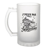 Verre à Bière J’peux pas je suis Marseillais