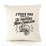 Housse de Coussin J’peux pas je préfère mon Caméléon