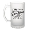 Verre à Bière J’peux pas j’ai Pain maison