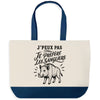 Grand Sac Cabas Fond Bleu J’peux pas je préfère les Sangliers