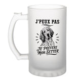 Verre à Bière J’peux pas je préfère mon Setter