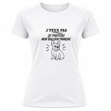 T-shirt de Sport Femme J’peux pas je préfère mon Bulldog Français