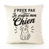 Housse de Coussin J’peux pas je préfère mon Chien