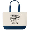 Grand Sac Cabas Fond Bleu J’peux pas j’ai Parapente