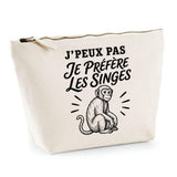 Trousse Beige J’peux pas je préfère les Singes