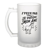 Verre à Bière J’peux pas je préfère mon Âne
