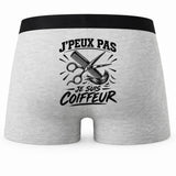 Boxer Homme J’peux pas je suis Coiffeur – Impression au dos