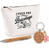 Coffret Cadeau J’peux pas j’ai Bricolage – Trousse, stylo bambou et porte-clés