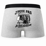 Boxer Homme J’peux pas je suis Vendeur – Impression au dos