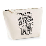 Trousse Beige J’peux pas je préfère les Ours