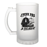 Verre à Bière J’peux pas je suis Avocat