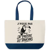 Grand Sac Cabas Fond Bleu J’peux pas je préfère les Toucans