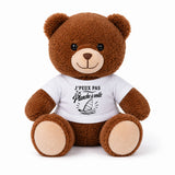 Doudou Peluche Ours J’peux pas j’ai planche à voile J'peux pas minimaliste
