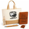 Coffret Cadeau J’peux pas je suis Assistante de direction – Sac jute, carnet, stylo, porte-clés et marque-page