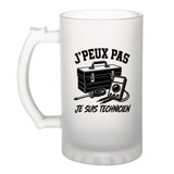 Verre à Bière J’peux pas je suis Technicien