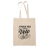 Tote Bag Beige J’peux pas j’ai Vélo