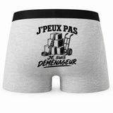 Boxer Homme J’peux pas je suis Déménageur – Impression au dos