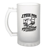 Verre à Bière J’peux pas je suis Préparateur de commandes