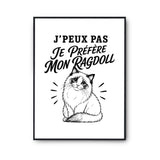 Poster J’peux pas je préfère mon Ragdoll