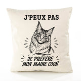 Housse de Coussin J’peux pas je préfère mon Maine Coon