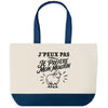 Grand Sac Cabas Fond Bleu J’peux pas je préfère mon Mouton