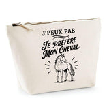 Trousse Beige J’peux pas je préfère mon Cheval