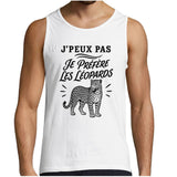 Débardeur Homme J’peux pas je préfère les Léopards
