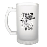 Verre à Bière J’peux pas je préfère les Renards
