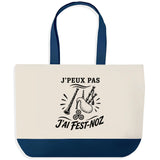 Grand Sac Cabas Fond Bleu J’peux pas j’ai Fest-noz