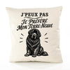 Housse de Coussin J’peux pas je préfère mon Terre-Neuve