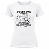T-shirt de Sport Femme J’peux pas je préfère mes Cartes postales
