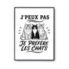 Poster J’peux pas je préfère les Chats