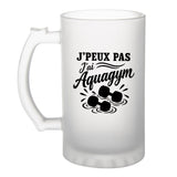 Verre à Bière J’peux pas j’ai Aquagym