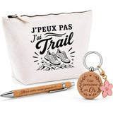 Coffret Cadeau J’peux pas j’ai Trail – Trousse, stylo bambou et porte-clés