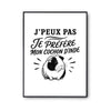 Poster J’peux pas je préfère mon Cochon d’Inde