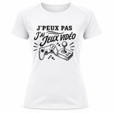 T-shirt de Sport Femme J’peux pas j’ai Jeux vidéo