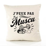 Housse de Coussin J’peux pas j’ai Muscu