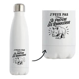 Gourde Isotherme J’peux pas je préfère les Rhinocéros