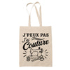 Tote Bag Beige J’peux pas j’ai couture J'peux pas minimaliste