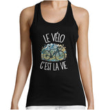 Débardeur Femme Le vélo c'est la vie – Noir