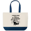 Grand Sac Cabas Fond Bleu J’peux pas je préfère les Blaireaux