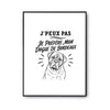 Poster J’peux pas je préfère mon Dogue de Bordeaux