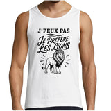 Débardeur Homme J’peux pas je préfère les Lions