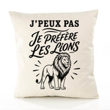 Housse de Coussin J’peux pas je préfère les Lions