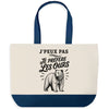 Grand Sac Cabas Fond Bleu J’peux pas je préfère les Ours