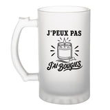 Verre à Bière J’peux pas j’ai Bougies