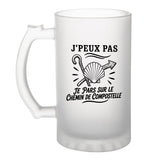 Verre à Bière J’peux pas je pars sur le Chemin de Compostelle