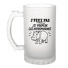Verre à Bière J’peux pas je préfère les Hippopotames