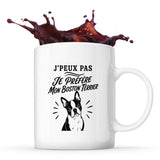Mug J’peux pas je préfère mon Boston Terrier