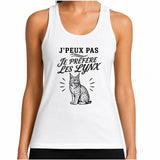 Débardeur Femme J’peux pas je préfère les Lynx